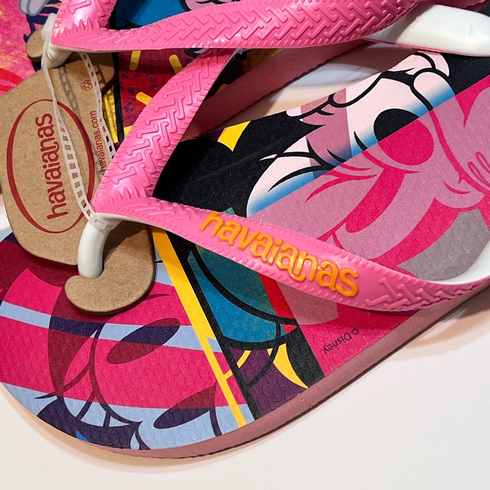 NWT HAVAIANAS Minnie & Daisy Duck Flip Flops  SZ 6-7 / 37-38 - Picture 9 of 16